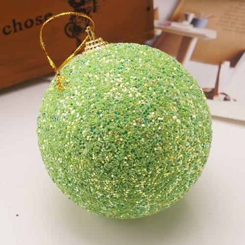 Christmas Rhinestone Glitter Baubles Gold Silver Balls Xmas Tree Ornament Decoration 8CM Christmas Decorations For Home Decor