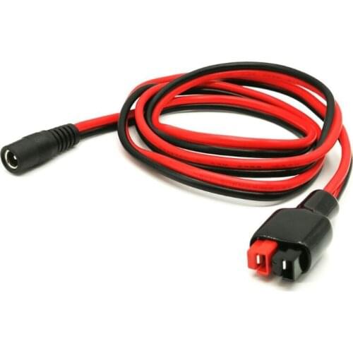 N0HF DC 5.5mm x 2.1mm Power Male Plug Cable with DC 8mm Adapter Compatible with Powerpole for Portable Generator 14 AWG Wire