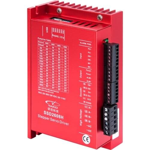 SSD2608H Close Loop Stepper Motor Driver Voltage DC30-110V AC20-80V Motor Driver for Milling Engraver & Cutting Machine