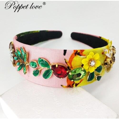 Hot European Vintage Gold Leaves Bride Tiara Crowns with Long Earring bee Gold flower Pearls Hairbands Wedding Hair Accessories