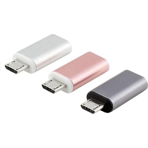 TOP Quality Rose gold Metal USB 3.1 Type C USB-C Female to Micro USB 2.0 Male Adapter Connector Adaptor OTG