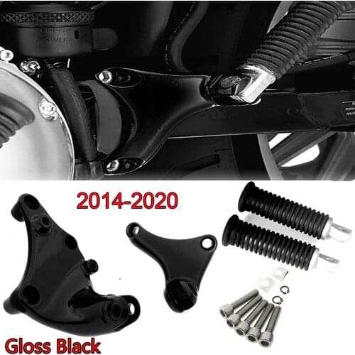 Rear Foot Rests Pegs Pedal Back Passenger Footpeg Assembly w/ Mounting Kit For Harley Sportster XL 883 1200 883C 883L 2014-2020