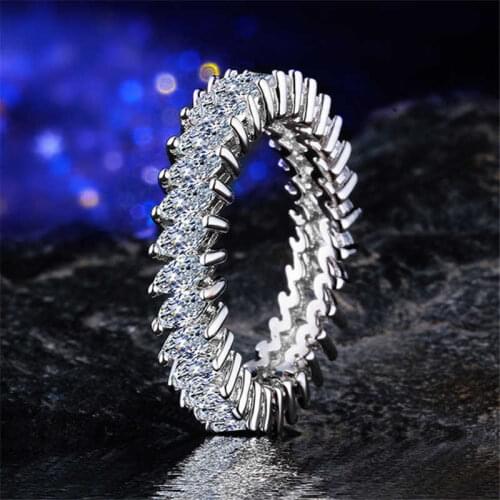 Size 6-10 Women Ring White Cut Wedding Elegant Marquise