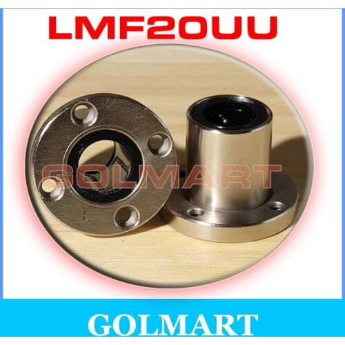 10pcs LMF20UU 20x32x42mm Linear Bush Bushing round flange linear bearings for 20mm rail shaft