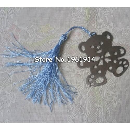100pcs/LOT Teddy Bear Bookmark Angel bookmark +baby shower party favors guest gift