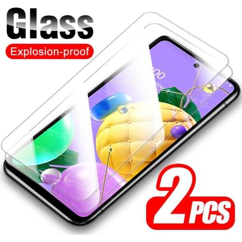 2pcs Protective Glass For LG Q52 K52 K42 K41S K61 K22 Q 52 K 42 41S 61 22 Screen Protector Tempered glas Full Cover Safety Film