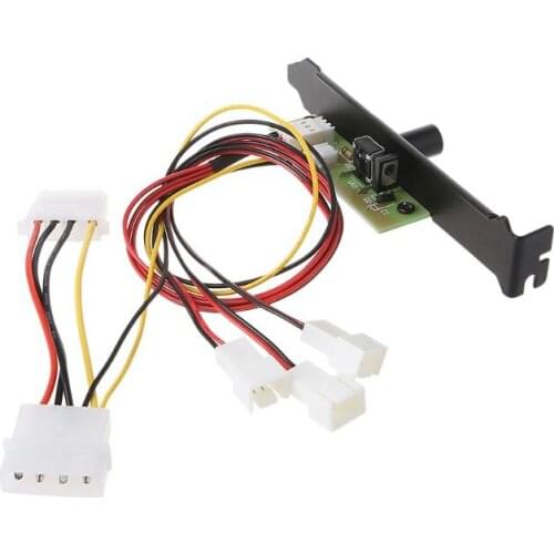 3 Channel Computer PC Cooling Fan Controller Cooler Speed Regulator For PCI Temperature Control Regulation CPU Housing VGA HDD