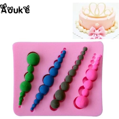 3D Pearls Shape Cake Molds Embossed Liquid Silicone Cake Mold Cookie Biscuit Decorating Fondant Tools DIY Kitchen Cookware