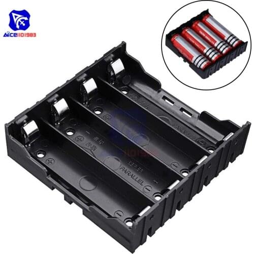 Diymore 4 Slots 18650 Lithium Batteries Pack Case with Pin 4x3.7V 18650 Battery Holder