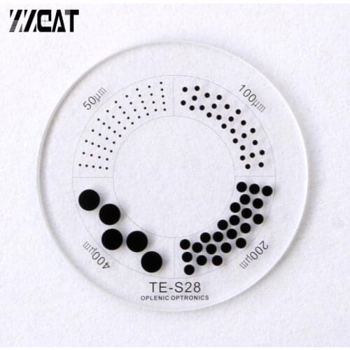 968 Dot Optical Glass Ocular Graticule Etched Reticle Star Board Microscope Calibration Slide Micrometer 50um 100um 200um 400um