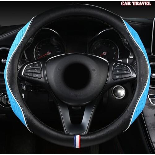 CAR TRAVEL Leather Car Steering Wheel Cover For Daihatsu Terios Sirion Mira Cuore YRV Ayla Sigra Xenia Luxio