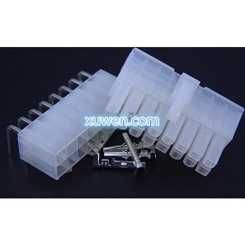 Free Shipping 10 sets kit 16p Curved needle Automobile wire connector plug 5557 plastic terminal plug spring terminals computer