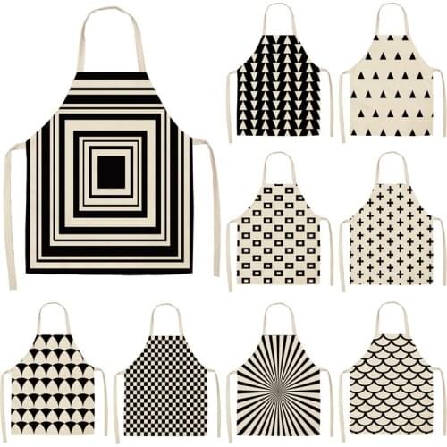 Black and white geometric pattern master apron Women kitchen apron Woman kitchen apron Men kitchen apron Child apron kids apron