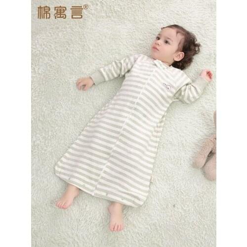 Pure Cotton Baby Colored Cotton Sleeping Bag Newborn Baby Anti Kick By Girls With Sleeve Saco De Dormir Baby Items BK50SD