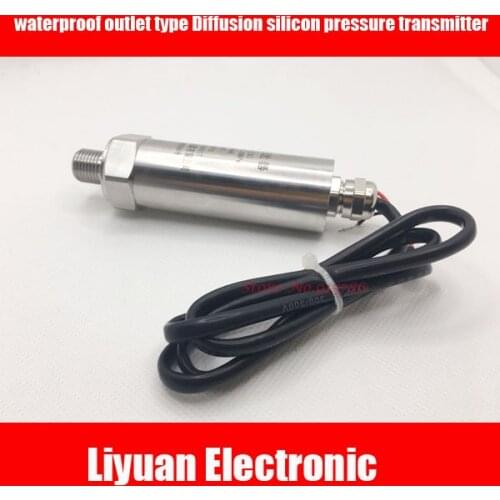 Diffusion silicon pressure transmitter/waterproof outlet type pressure sensor 4-20mA/0-5V/0-10V water pressure sensor 24V
