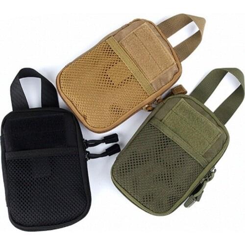 EDC Tactical Molle Medical Pouch Outdoor Military Hiking Camping Travel Storage Purse Waist Pack Mobile Phone Holder Hunting Bag