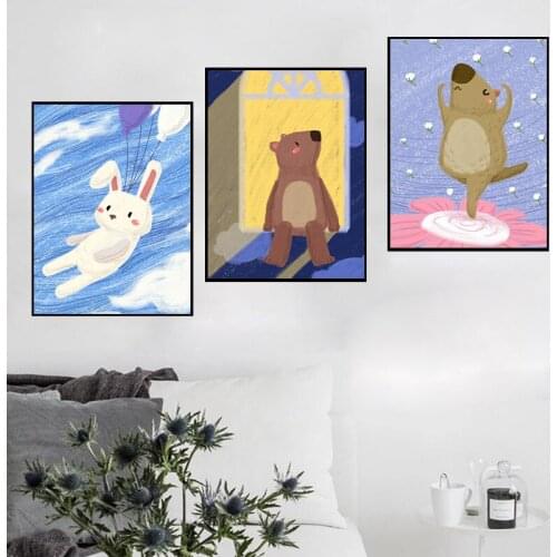 GATYZTORY 3PCS Paint By Numbers For Adults Cartoon Oil Painting HandPainted Animals Acrylic Painting DIY Home Decoration Gift