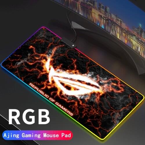 Republic of Gamers RGB Large Asus Mouse Pad ROG Computer Mousepad Led Backlight Surface Mause Keyboard Desk Mat Support DIY