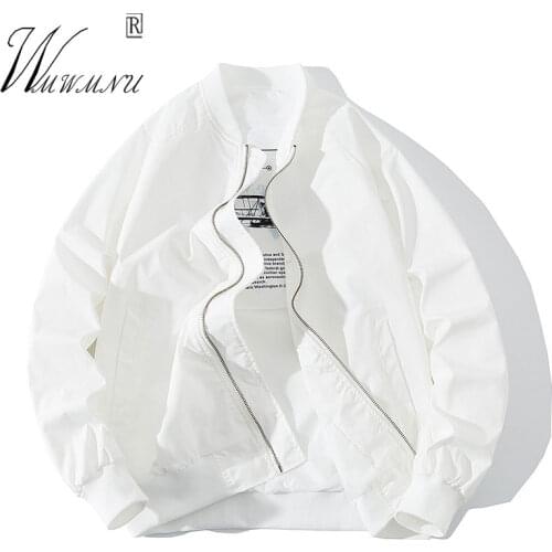 Plus Size Classic Women’s Bomber Jackets Teen Spring Autumn Basic Streetwear Baseball Coat Female Casual Loose Black White Tops