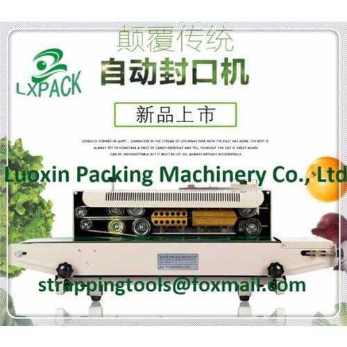 LX-PACK Automatic continuous Band Sealer Heat plastic bag gas Sealer sealing machine suitable for plastic bag and aluminum bag