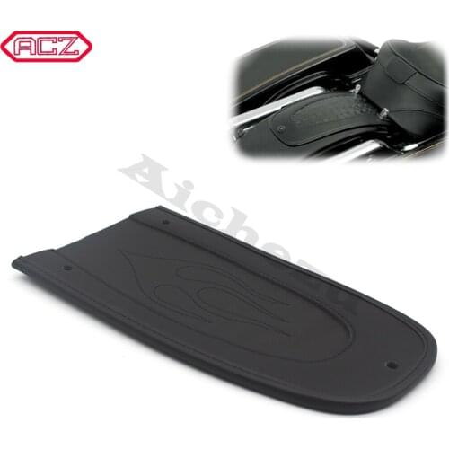 Motorcycle Accessories Rear Fender Flame Black PU Leather Bib Cushion Solo Seat Cover for Harley Sportster Solo Seat XL 883 1200