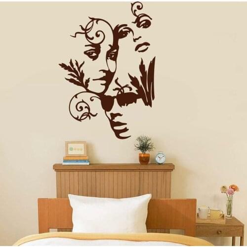 Abstract Peoples Wall Decal Door Window Vinyl Stickers Art Removable Bedroom Living Room Artist Studio Interior Decor Mural Q274