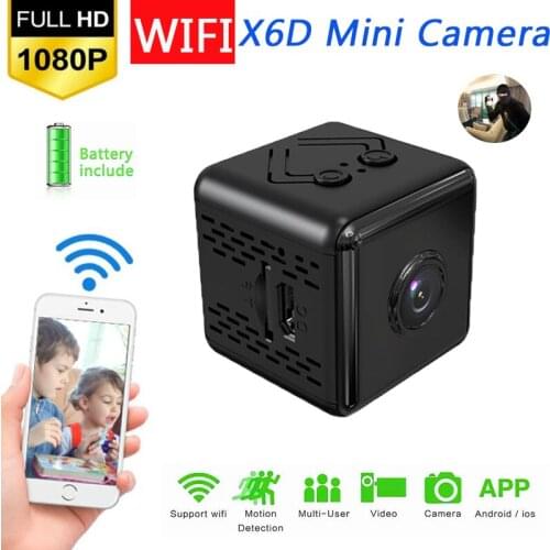 Brand new X6D1080P 720P HD network Mini Wifi camera Night version voice security wireless portable surveillance camcorder