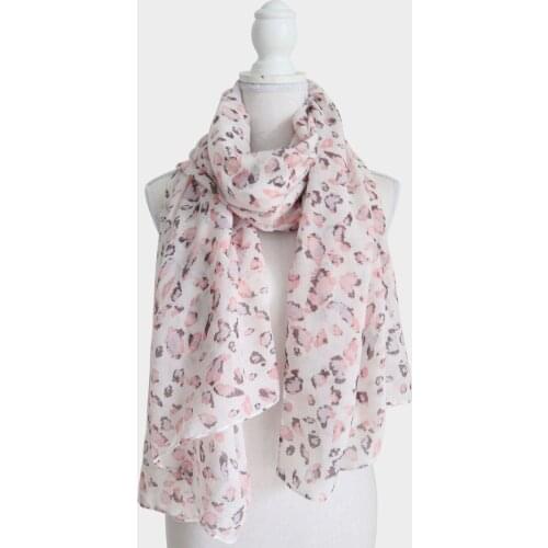 2020 New Pink Leopard Print Scarf Shawls Long Soft Beach Travel Women Wrap Hijab Scarves Free Shipping