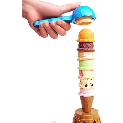 2021 New 16pcs Ice Cream Stack Up Play Tower Educational Toys Kids Cute Simulation Food Toy Children Ice Cream Pretend Play
