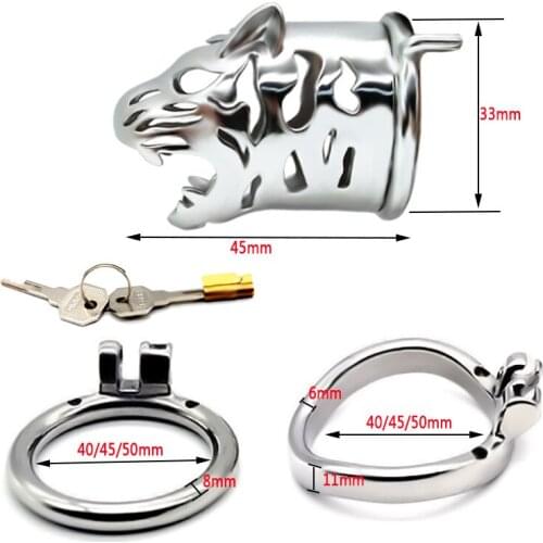 New 304 Stainless Steel Male Chastity Penis Lock Adult Sex Toys For Men Penis Ring Cock Cage Chastity Device Bdsm Erotic Product