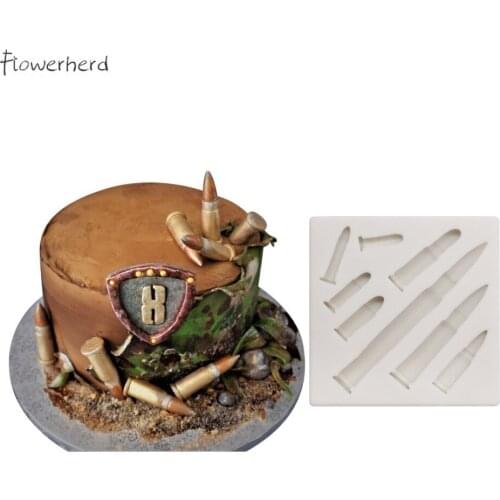 New Bullet Head Silicone Mold Resin Molds Cake Decoration Chocolate Mold Fondant Molds Baking Accessories