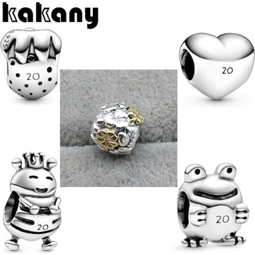 2020 New Limited Edition 20th Anni Versary Frog Strawberry Bee Love Commemorative Charm Suitable For Bracelet Diy Jewelry