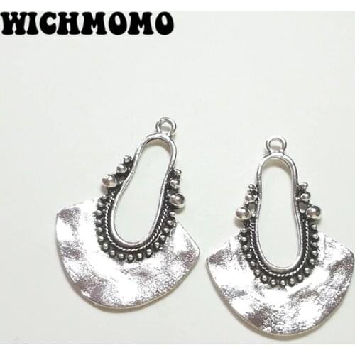 New Fashion 5pcs 40*29MM Retro Zinc Alloy Charms Pendant for DIY Jewelry Earring Accessories