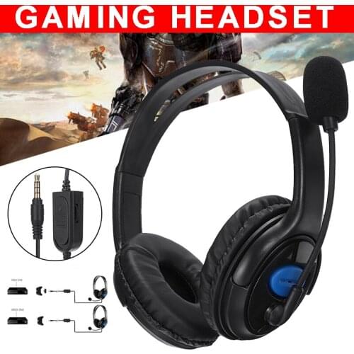 For Sony PS4 1pc Wired Gaming Headset Headphones Earphones with Microphone Mic Stereo Supper Bass Gamer Headphones Pohiks