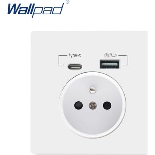 Type C USB Port Wall Fast Express Charger Adapter EU French Socket Plug Power Outlet Smart Home 5V 2100MA