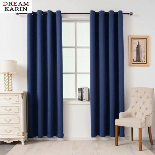 Modern Blackout Curtains For Living Room Bedroom Window Curtains Solid Color Curtains Finished Fabrics Drapes Customized 1 Piece