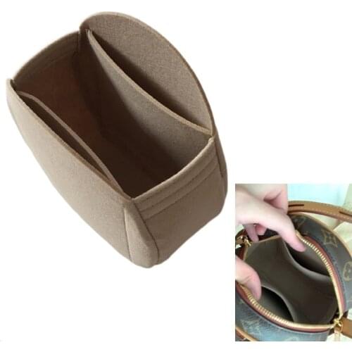 For BOITE CHAPEAU Handbag Felt Cloth Insert Bag Organizer Makeup Handbag Organizer Travel Inner Purse Portable Cosmetic Bags