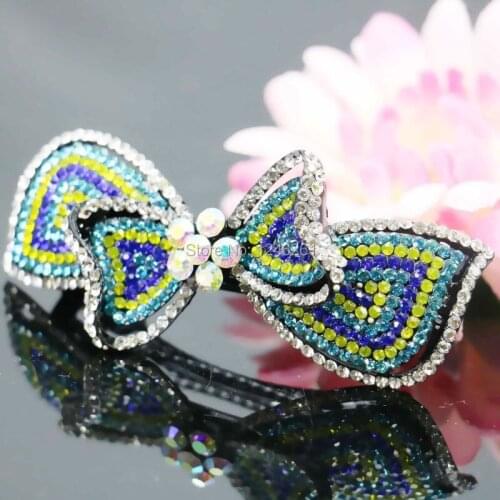 30*84mm Hot style Wedding Headdress Bows Bowknot Butterfly Hair Clip Hair Accessory Headpiece Head Bands Headband Gift