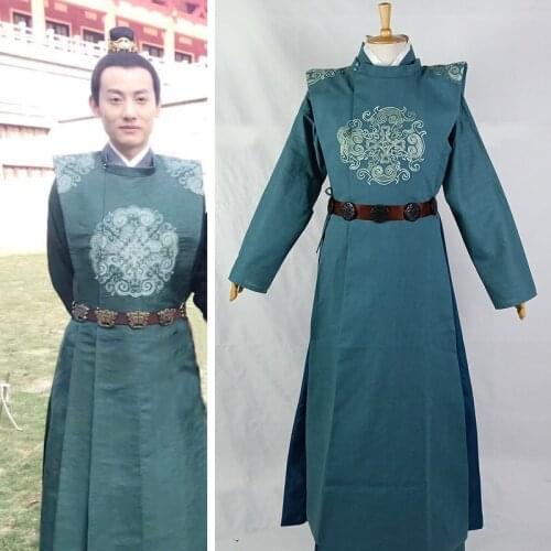 Light Green High Waist Ruqun Wide Sleeve Big Hem Fairy Princess Costume Lovers' Costume Set for TV Play The Rise of Phoenixes