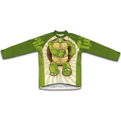 Haeli Turtle Team Winter Thermal Fleece Maillot Cycling Jersey Long Sleeve bicicleta Bicycle Ropa Ciclismo Bike Clothing
