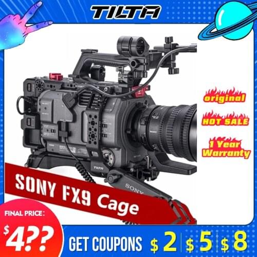 Instock TILTA Camera Cage for SONY PXW-FX9 DSLR Camera full cage PXW FX9 Rig with base plate power ES-T18-V Photo Case