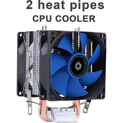 VODOOL X200 CPU Cooler Radiator Fan 2 Heat Pipes 3 Pin 2000RPM Quiet Cooling Fan for Intel LGA 1200/775/1150 X58 X79 Ventilador