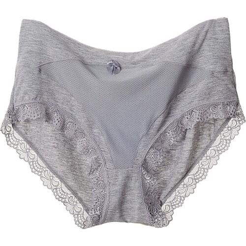 Women Cotton Panties Big Size lady Mid Waist Lace Sexy No Trace Lingerie Underwear Female Briefs Sales Hot Multicolor 5XL105kg