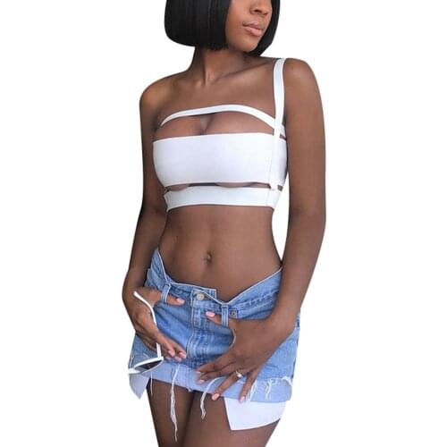 Women Close-fitting Sexy Camisole, Solid Color Boat Neck Sleeveless Crop Tops, Black/ White