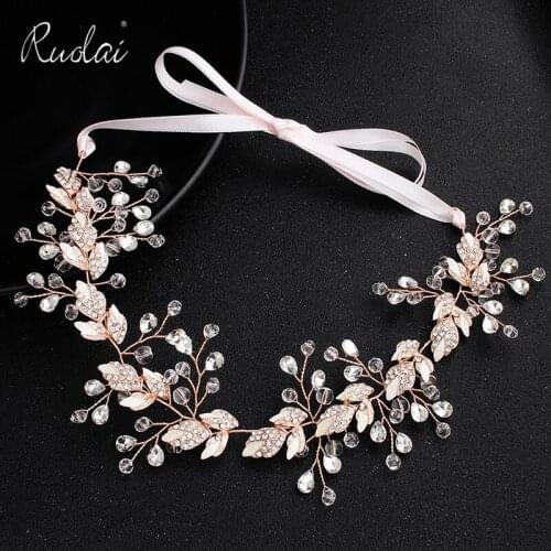 Silver/Gold Wedding Headband Bridal Hair Comb Shiny Crystal Leaves Lady Headpiece Royal Wedding Accessories Bridal HairWear HD37