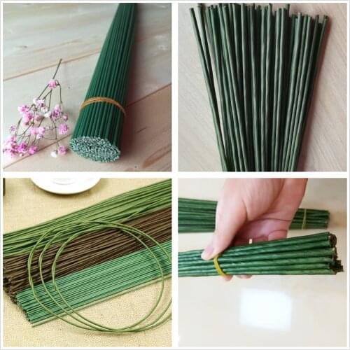 2/3/4/5mm 40/60cm Stockings Flower Material Floral Iron Wires For DIY Nylon Mesh Stocking Flowers DIY Making Materials