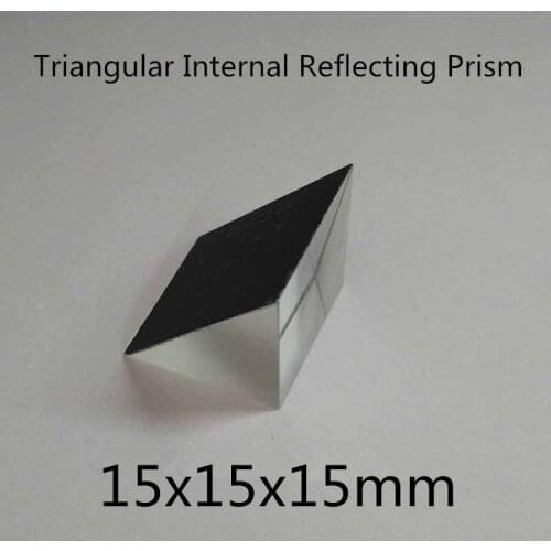 2pcs 15x15x15mm Right Angle K9 Triangular Internal Reflecting Prism Lens