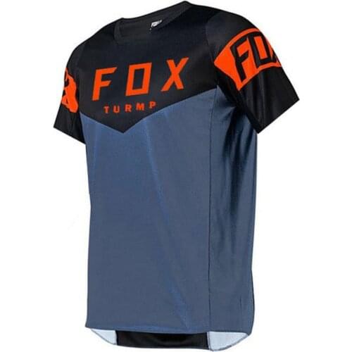 2021 Men Short sleeve Downhill Jerseys Mountain Bike turmp Fox Shirts Offroad DH Motorcycle Jersey Motocross Sportwear Clothing