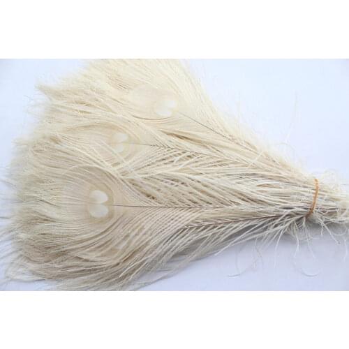 50 PCS/natural white peacock feathers in the eye, 10 to 12 inches of the peacock feather free shipping wedding decoration