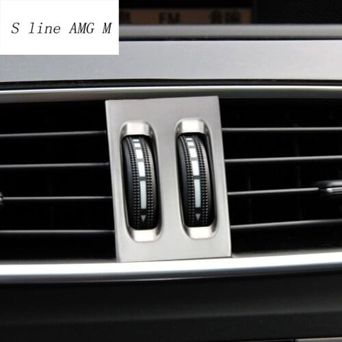 Auto interior accessories Air outlet knob panel car Covers stickers Trim For mercedes W204 C CLASS 2011 2012 2013 car styling